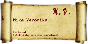 Mika Veronika névjegykártya